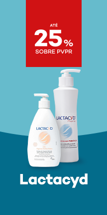 Marca Lactacyd com destaque promocional de at&eacute; 25% sobre pre&ccedil;o de Venda ao P&uacute;blico Recomendado